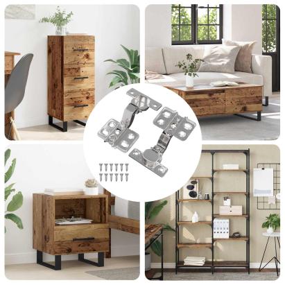 Hinge 2 pcs Nichel 85 x 52,5 x 9,5 mm Fier GartenMobel Dekor