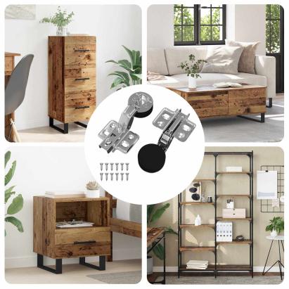 Hinge 2 pcs Argintiu 0 Fier GartenMobel Dekor