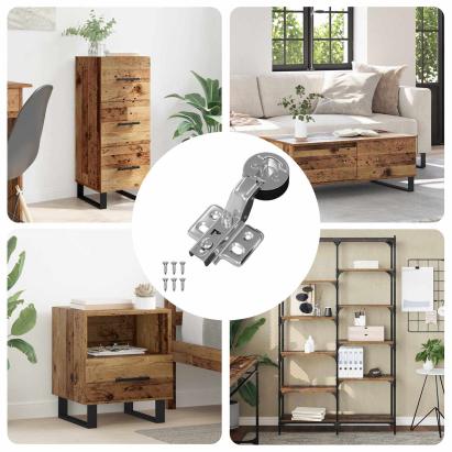 Hinge 12 pcs Argintiu 0 Fier GartenMobel Dekor