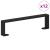 Picioare de mobilă 12 pcs Negru 376 x 40,5 x 100 mm Fier GartenMobel Dekor