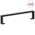 Picioare de mobilă 12 pcs Negru 481 x 40,5 x 100 mm Fier GartenMobel Dekor