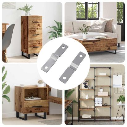 Placă de Impact 2 pcs Argintiu 50 x 10 x 1,2 mm Fier GartenMobel Dekor