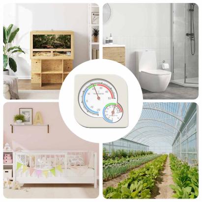 Higrometru Termic Alb 7,5 x 7,5 x 1,2 cm ABS GartenMobel Dekor