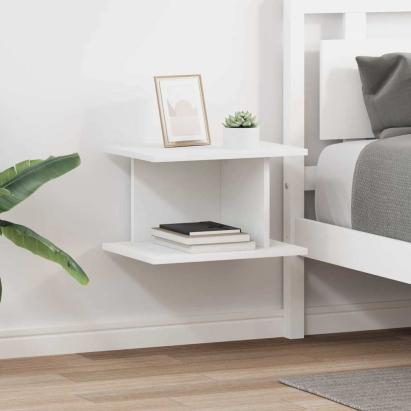 Noptieră 2 pcs Alb 40 x 30 x 25 cm Lemn compozit GartenMobel Dekor