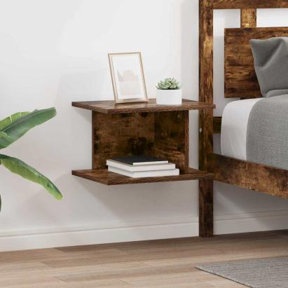 Noptieră 2 pcs Stejar fumuriu 40 x 30 x 25 cm Lemn compozit GartenMobel Dekor