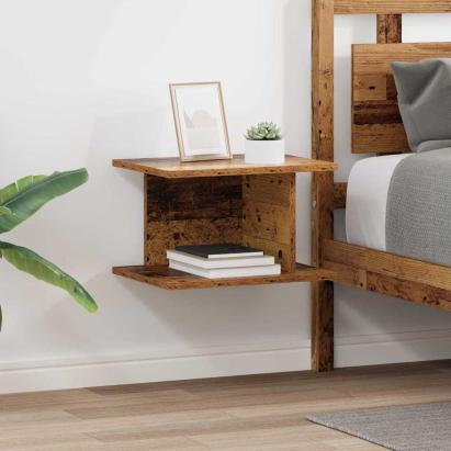 Noptieră 2 pcs Lemn vechi 40 x 30 x 25 cm Lemn compozit GartenMobel Dekor