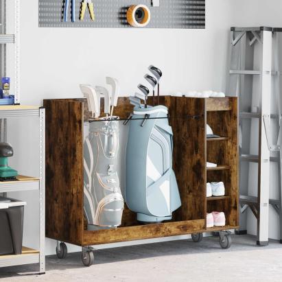 Dulap Golf cu roata Simplu Stejar fumuriu 120 x 45 x 98 cm GartenMobel Dekor