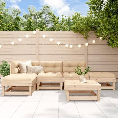 Set mobilier relexare de grădină, 6 piese, lemn masiv de pin GartenMobel Dekor