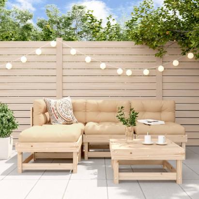 Set mobilier relaxare de grădină 5 piese lemn masiv de pin GartenMobel Dekor