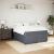 Pat box spring cu saltea, gri închis, 140x200 cm, catifea GartenMobel Dekor