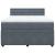 Pat box spring cu saltea, gri închis, 140x200 cm, catifea GartenMobel Dekor