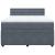 Pat box spring cu saltea, gri închis, 140x200 cm, catifea GartenMobel Dekor