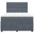 Pat box spring cu saltea, gri închis, 140x200 cm, catifea GartenMobel Dekor