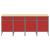 Dulap de lucru cu sertar 4 pcs Roșu și gri 200 x 55 x 85 cm GartenMobel Dekor