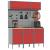 Set de dulapuri de lucru cu sertar cu depozitare 8 pcs Roșu GartenMobel Dekor