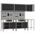 Set de dulapuri de lucru cu sertar cu raft 10 pcs Negru și Gri GartenMobel Dekor