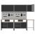 Set de dulapuri de lucru cu sertar cu raft 10 pcs Negru și Gri GartenMobel Dekor