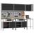 Set de dulapuri de lucru cu sertar cu raft 10 pcs Negru și Gri GartenMobel Dekor
