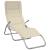 Șezlong pliant, 2 buc. crem textilenă/oțel vopsit electrostatic GartenMobel Dekor