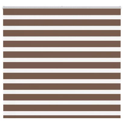 Jaluzea tip zebra maro lățime țesătură 160,9 cm poliester GartenMobel Dekor