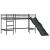 Cadru de pat supraetajat pentru copii Negru 74,5 x 190 cm Metal GartenMobel Dekor