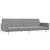 Canapea extensibilă cu taburet, 2 locuri, gri deschis, textil GartenMobel Dekor