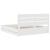 Cadru de pat cu sertar Alb 200 x 200 cm Lemn Ingineresc GartenMobel Dekor