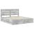 Cadru de pat Gri din beton 200 x 200 cm Lemn Ingineresc GartenMobel Dekor