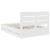 Cadru de pat cu sertar Alb 160 x 200 cm Lemn Ingineresc GartenMobel Dekor