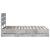 Cadru de pat Gri din beton 135 x 190 cm Lemn Ingineresc GartenMobel Dekor