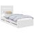 Cadru de pat cu sertar Alb 100 x 200 cm Lemn Ingineresc GartenMobel Dekor