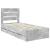 Cadru de pat Gri din beton 75 x 190 cm Lemn Ingineresc GartenMobel Dekor