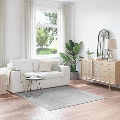 Covor Shaggy Antiderapant Gri 160 x 160 cm PP GartenMobel Dekor