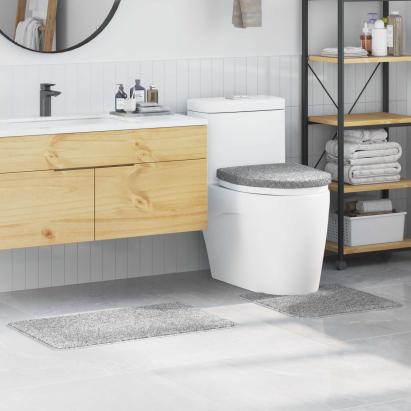 Set de mochete anti-derapante pentru baie 3 pcs Gri PP GartenMobel Dekor