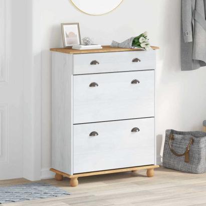 Dulap pentru pantofi cu sertar ASKIM Alb 85 x 35 x 108 cm GartenMobel Dekor