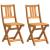 Scaun pentru Grădină 2 pcs Ulei Natural 40 x 42 x 85 cm GartenMobel Dekor