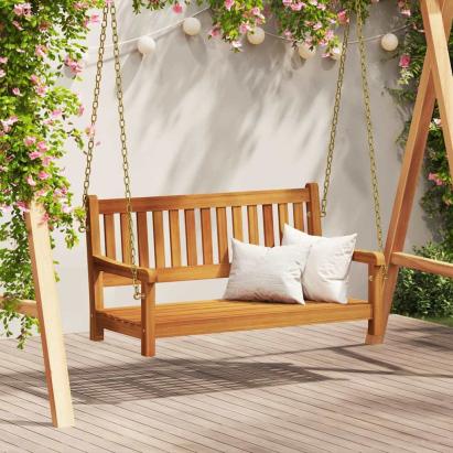 Bancă swinging Maro 110 x 56 x 58.5 cm Lemn Solid de Acacia GartenMobel Dekor