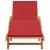 Șezlong cu pernă Roșu 200 x 67 x 84cm Lemn masiv de acacia GartenMobel Dekor
