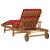 Șezlong cu pernă Roșu 200 x 67 x 84cm Lemn masiv de acacia GartenMobel Dekor