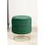 Taburet tapitat rotund Elza cu spatiu de depozitare, velur, 37x37x42 cm, verde smarald Household NewTrend