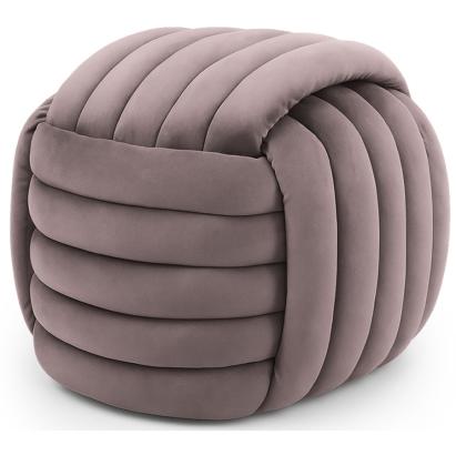 Taburet tapitat Nilo, velur, 53x50x43 cm, roz pudrat Household NewTrend