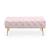 Taburet Monaco, tapitat cu catifea, tip banca, cu picioare metalice, 100x42x41 cm, roz pudra Household NewTrend