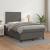 Pat box spring cu saltea, gri, 120x190 cm, piele ecologică GartenMobel Dekor