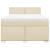 Pat box spring cu saltea, crem, 160x200 cm, material textil GartenMobel Dekor