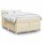 Pat box spring cu saltea, crem, 160x200 cm, material textil GartenMobel Dekor