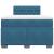 Pat box spring cu saltea, albastru, 120x200 cm, catifea GartenMobel Dekor