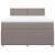 Pat box spring cu saltea, gri taupe, 160x200 cm material textil GartenMobel Dekor