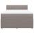 Pat box spring cu saltea, gri taupe, 160x200 cm material textil GartenMobel Dekor