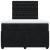 Pat box spring cu saltea, negru, 120x200 cm, catifea GartenMobel Dekor