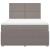 Pat box spring cu saltea, gri taupe, 160x200 cm material textil GartenMobel Dekor